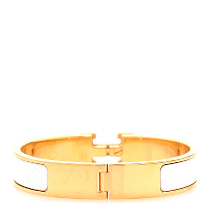 Hermes Enamel Narrow Clic Clac H Bracelet PM White 3 of 5