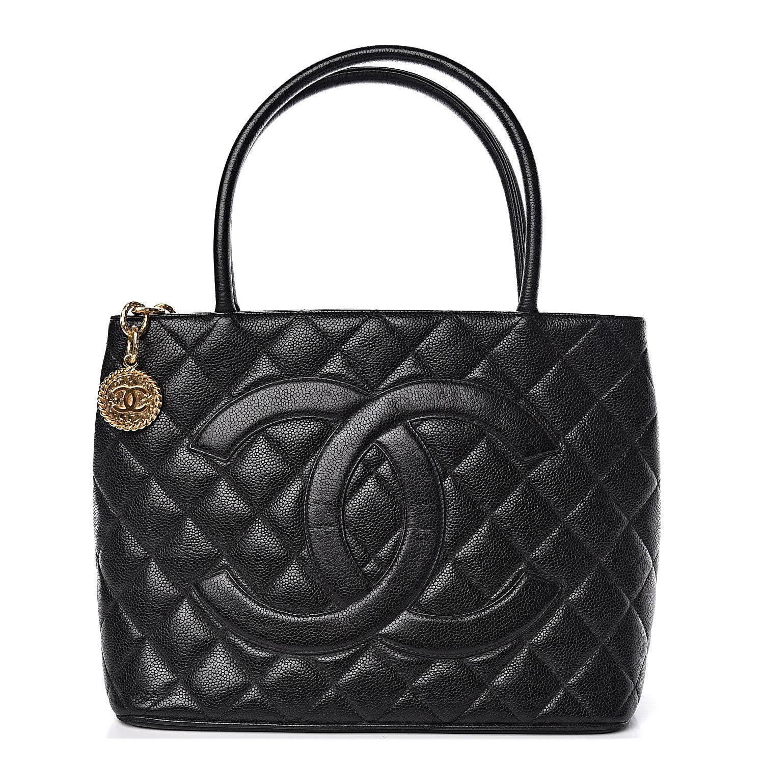 Chanel Caviar Quilted Medallion Tote Black 1 of 14