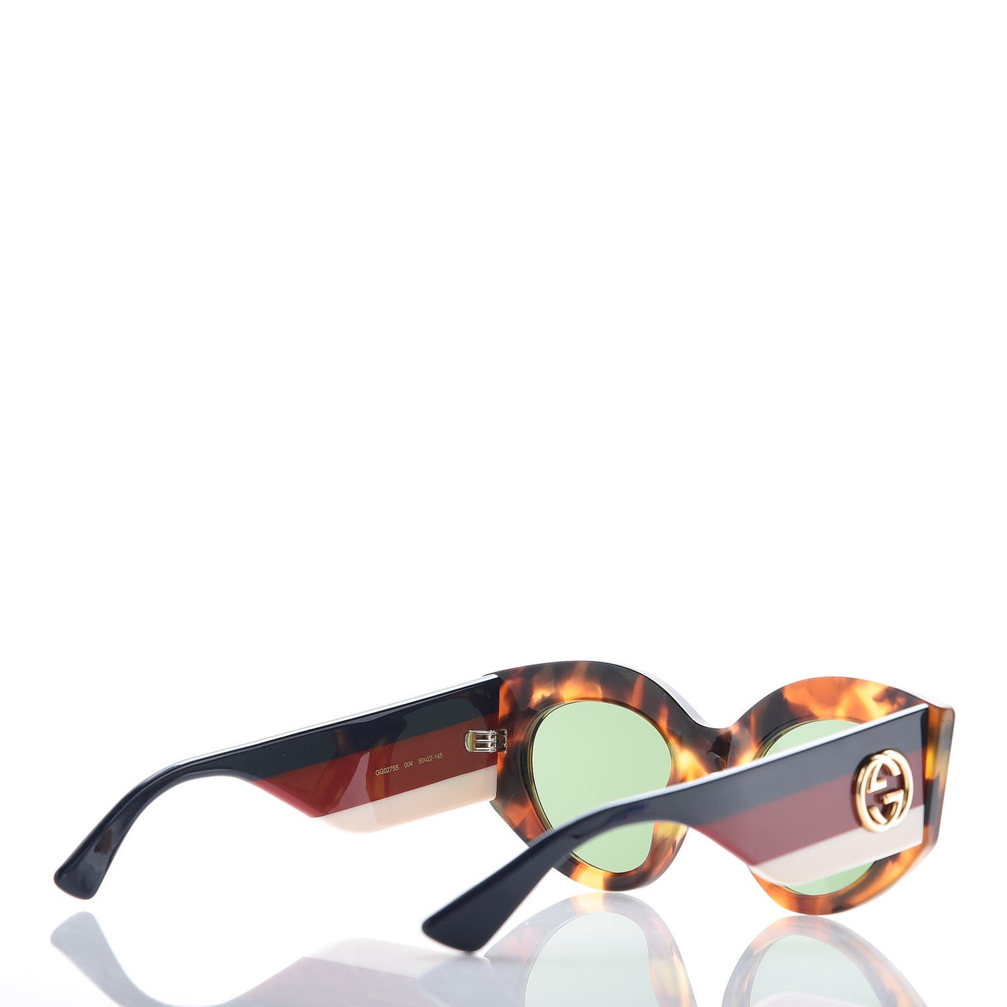 Acetate Oversized Rectangle Frame Web Sunglasses GG 0275/S Tortoise