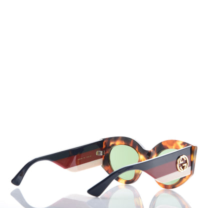 Gucci Acetate Oversized Rectangle Frame Web Sunglasses GG 0275/S Tortoise 4 of 10