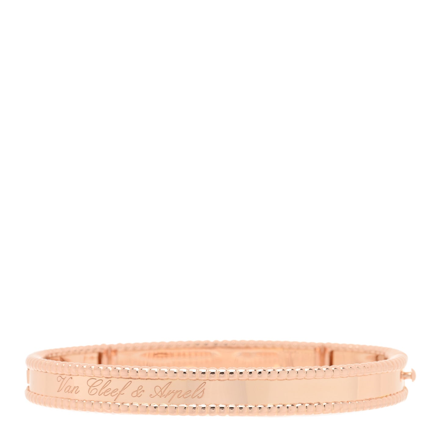 18K Rose Gold Perlee Signature Bangle Bracelet M