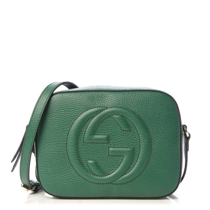 Gucci Pebbled Calfskin Small Soho Disco Bag Emerald Green 1 of 12