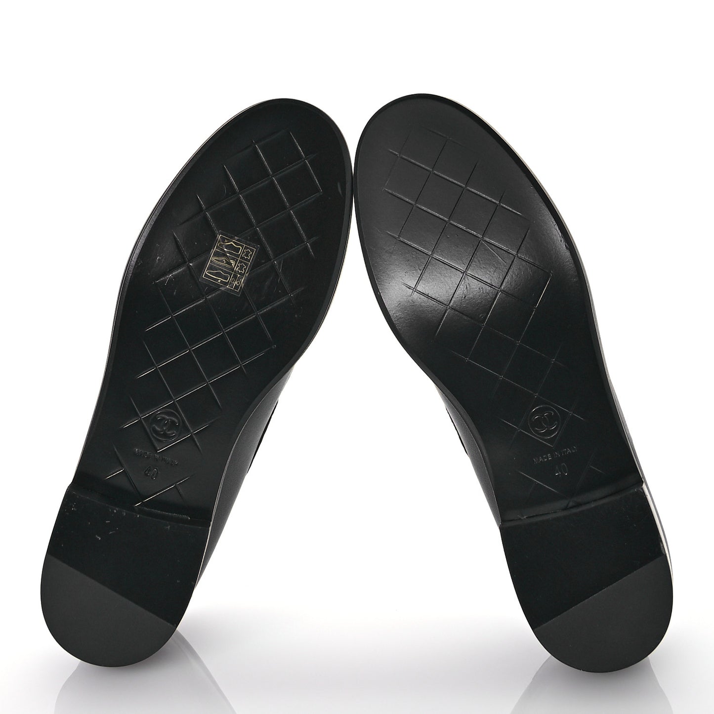 Lambskin Quilted CC Turnlock Loafers 40 Black