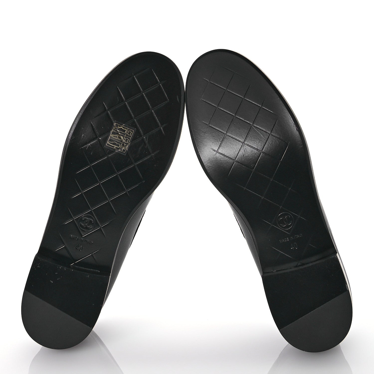 Chanel Lambskin Quilted CC Turnlock Loafers 40 Black 5 of 9