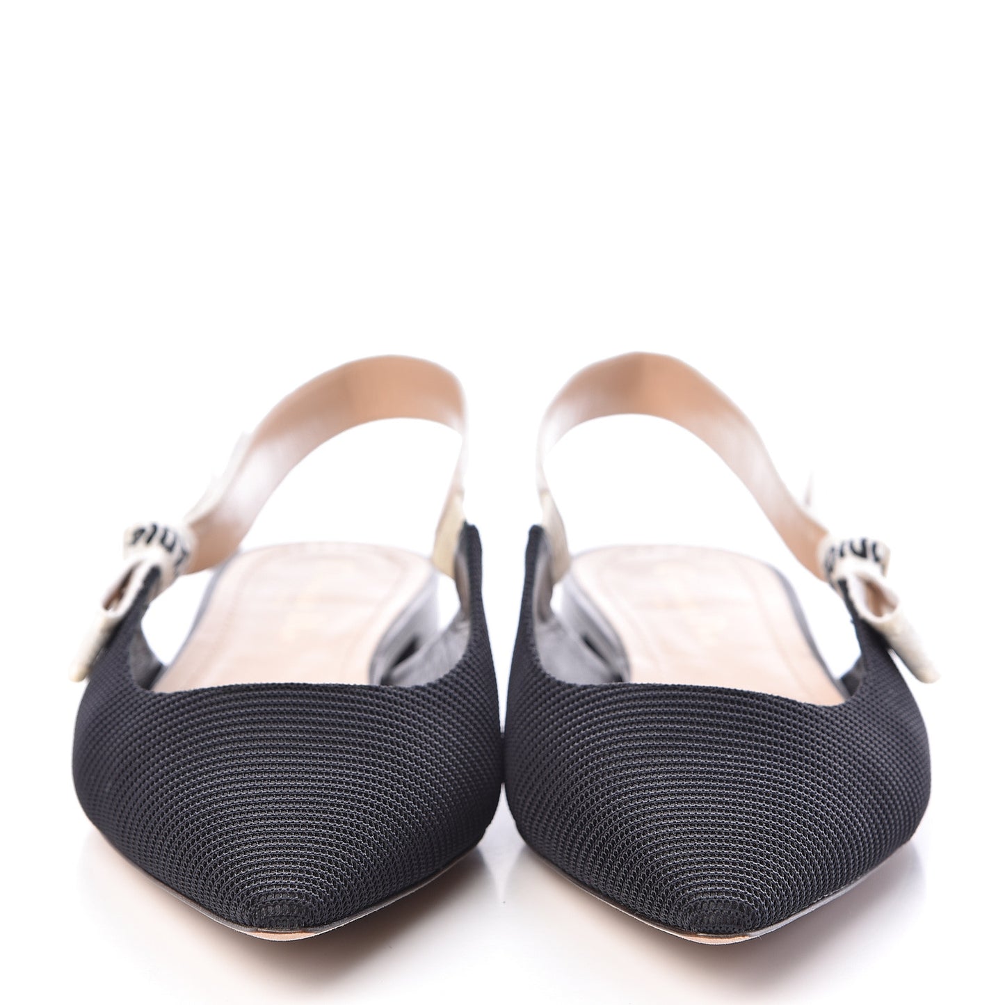 Technical Canvas Ribbon J'Adior Slingback Ballet Flats 40 Black