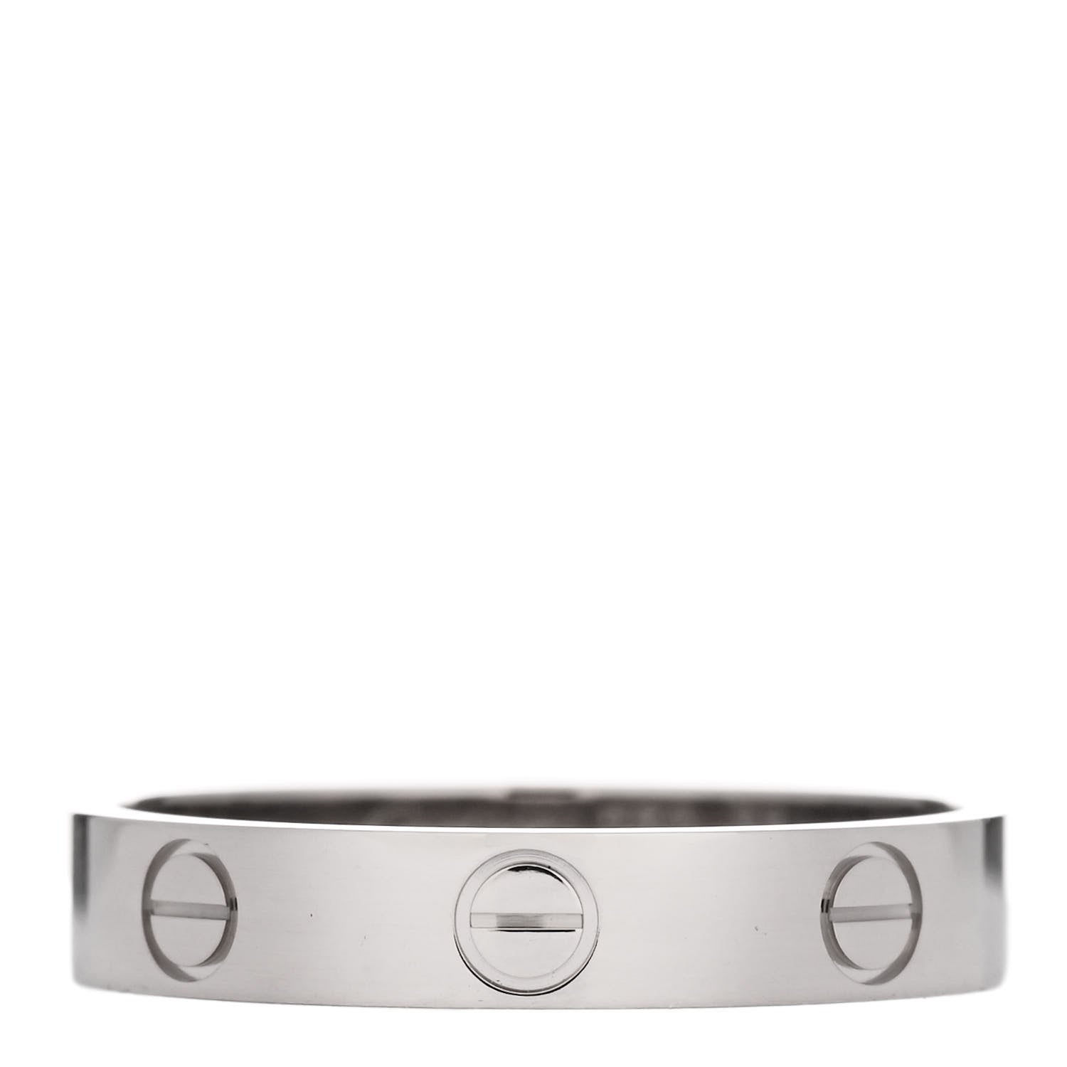 Cartier 18K White Gold 3.5mm LOVE Wedding Band Ring 55 7.25 1 of 5