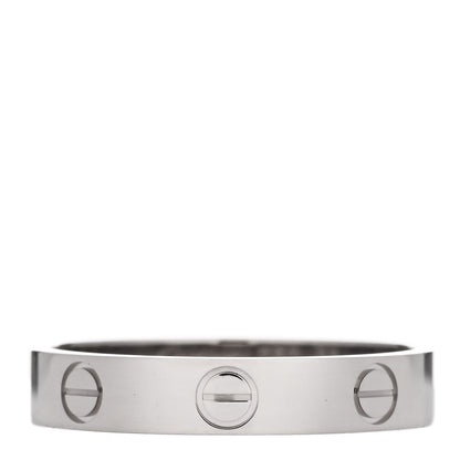 Cartier 18K White Gold 3.5mm LOVE Wedding Band Ring 55 7.25 1 of 5