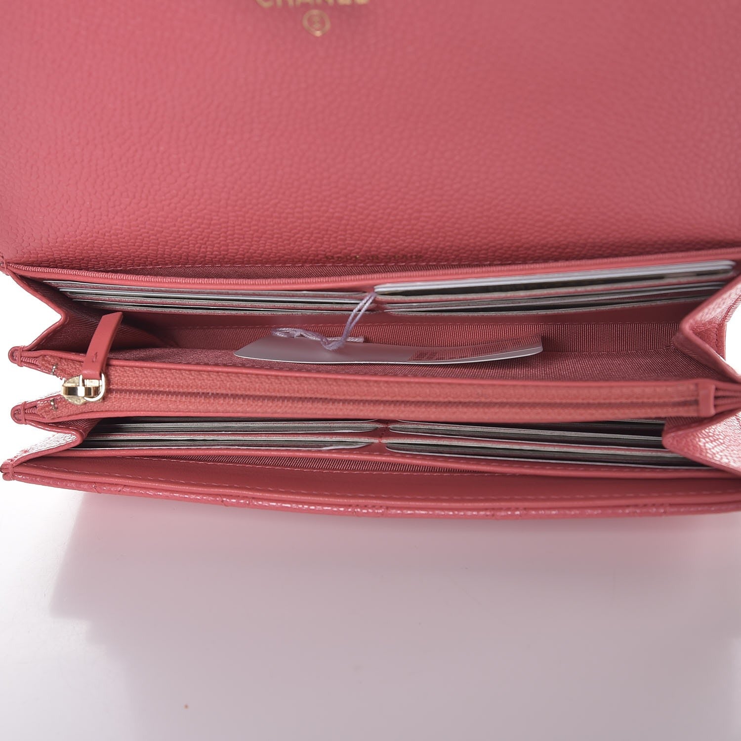 Chanel Caviar Quilted Long Flap Wallet Pink 5 of 10