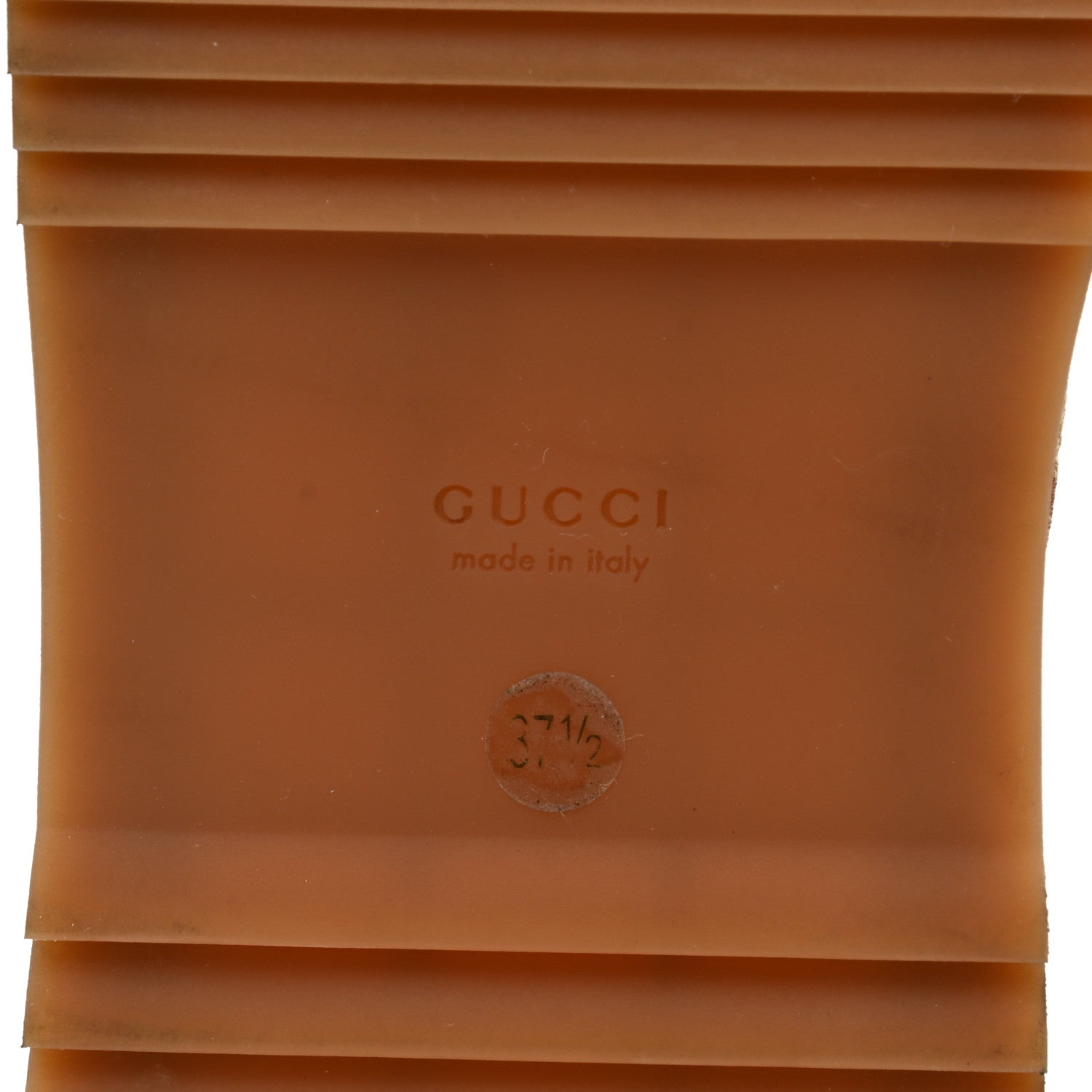 Gucci Canvas GG Monogram Angelina Platform Slide Sandals 37.5 Beige Ruggine 6 of 10