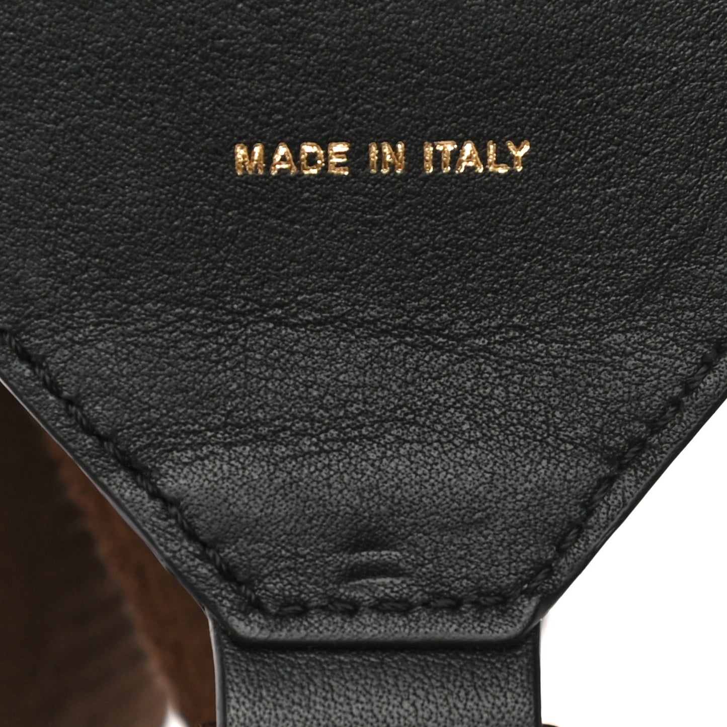 Ribbon Vitello Seta FF 1974 Adjustable Strap You Fango Marrone Black