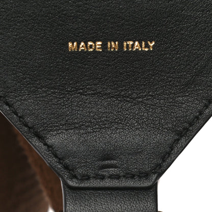 Fendi Ribbon Vitello Seta FF 1974 Adjustable Strap You Fango Marrone Black 8 of 8