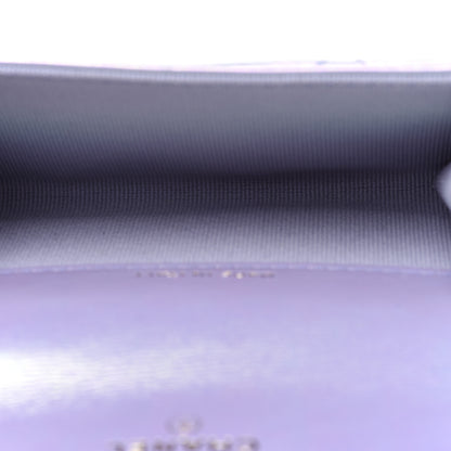 Chanel Iridescent Lambskin Quilted Chanel 19 Flap Card Holder Light Purple 5 of 9