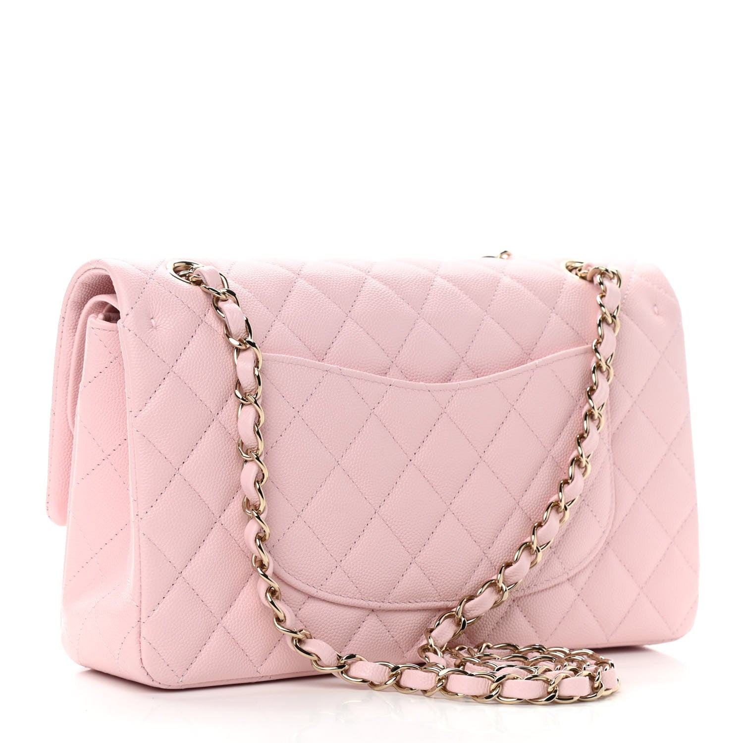 Chanel Caviar Quilted Medium Double Flap Light Pink 3 of 10