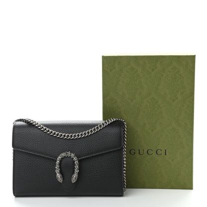 Gucci Calfskin Mini Dionysus Chain Wallet Black 10 of 10