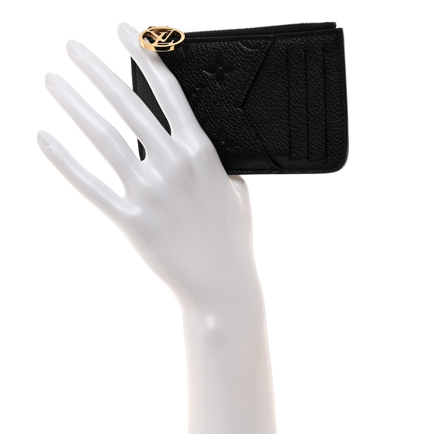 Louis Vuitton Empreinte Monogram Zipped Romy Card Holder Black 2 of 7