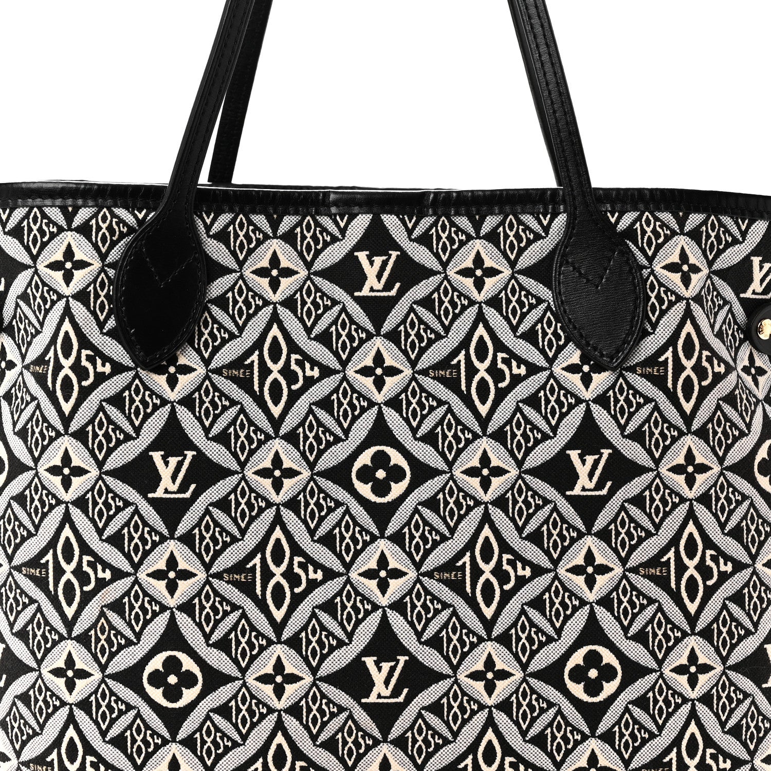 Louis Vuitton Jacquard Since 1854 Neverfull MM Grey 8 of 10
