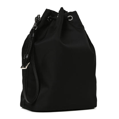 Prada Saffiano Tessuto Nylon Vela Bucket Wristlet Black 3 of 15