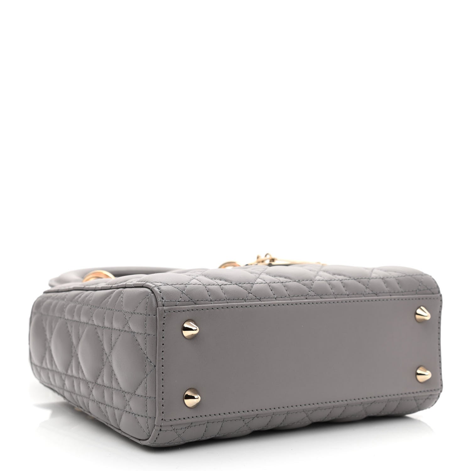Christian Dior Lambskin Cannage Small My ABCDior Lady Dior Grey 4 of 11