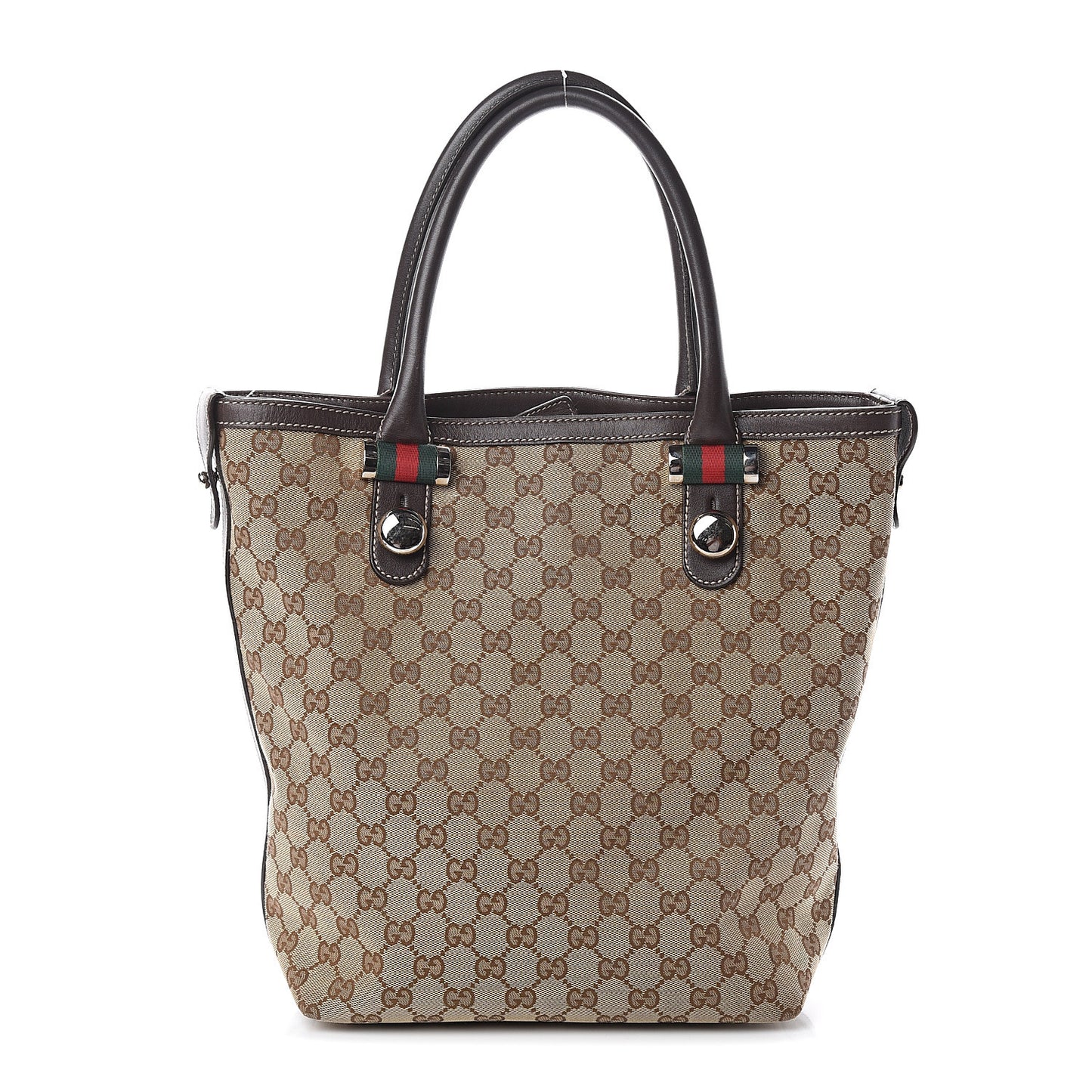 GG Monogram Medium Match Ball Tote Dark Brown