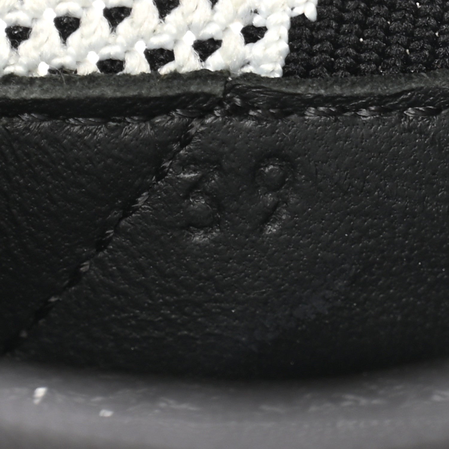 Hermes Knit Fabric Calfskin Deep Sneakers 39 Black White 7 of 11