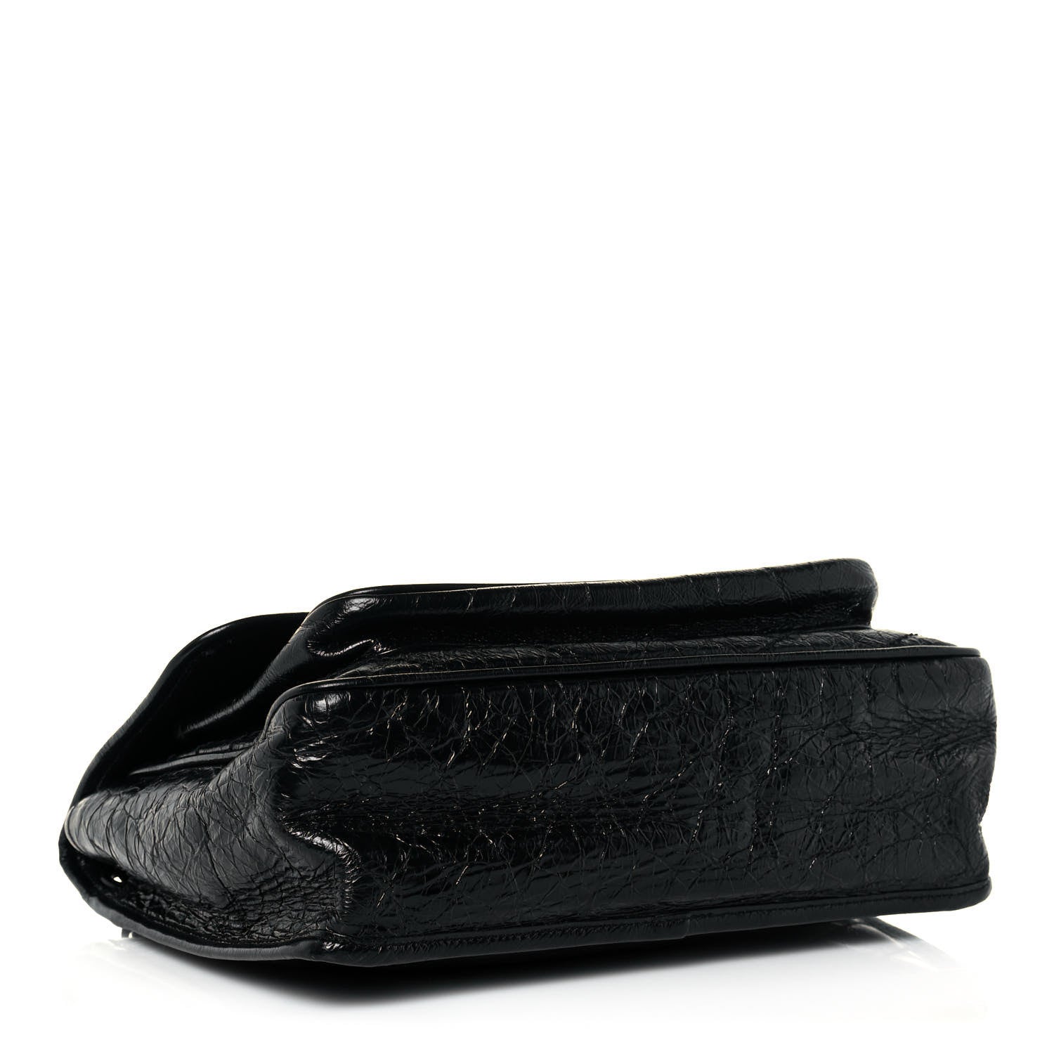 Saint Laurent Crinkled Calfskin Matelasse Monogram Medium Niki Chain Satchel Black 3 of 12