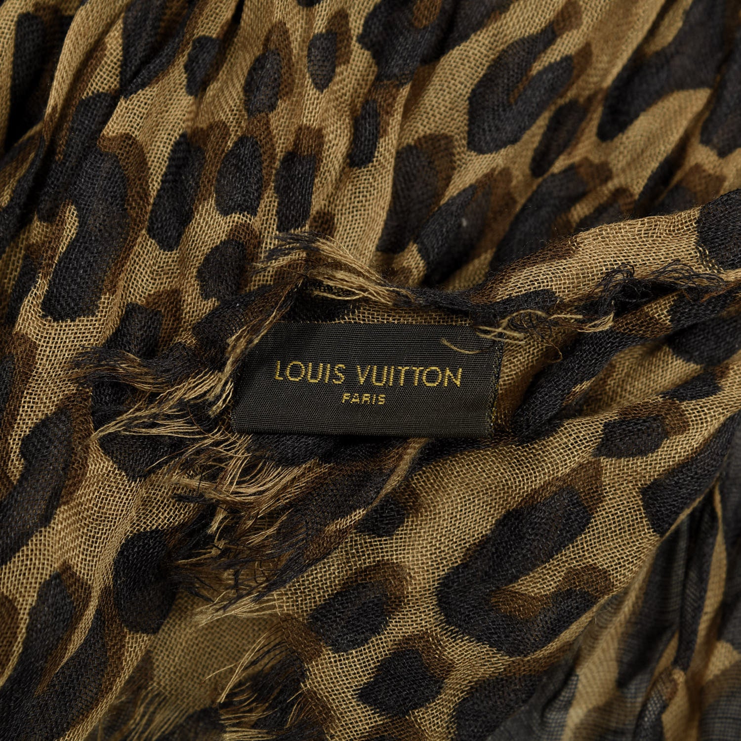 Louis Vuitton Cashmere Silk Leopard Etole Stole Marron 4 of 5