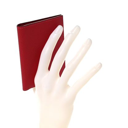 Hermes Epsom MC2 Euclide Card Holder Case Rouge Casaque 2 of 7
