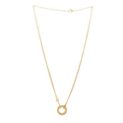 Cartier 18K Yellow Gold 2 Diamond LOVE Necklace 3 of 5