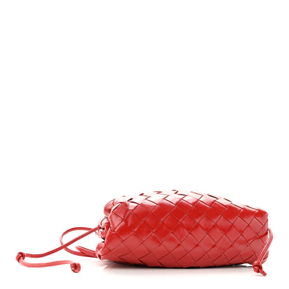 Bottega Veneta Patent Intrecciato The Mini Kiss Lock Pouch Candy Apple 4 of 9