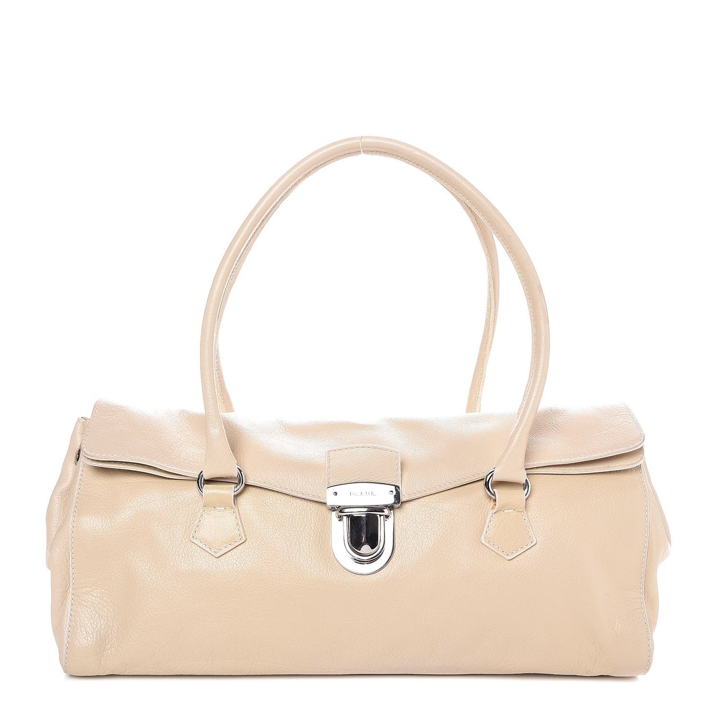 Buffalo Easy Foldover Pushlock Satchel Cream