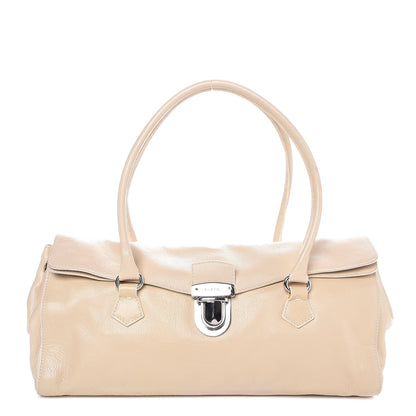Prada Buffalo Easy Foldover Pushlock Satchel Cream 1 of 8