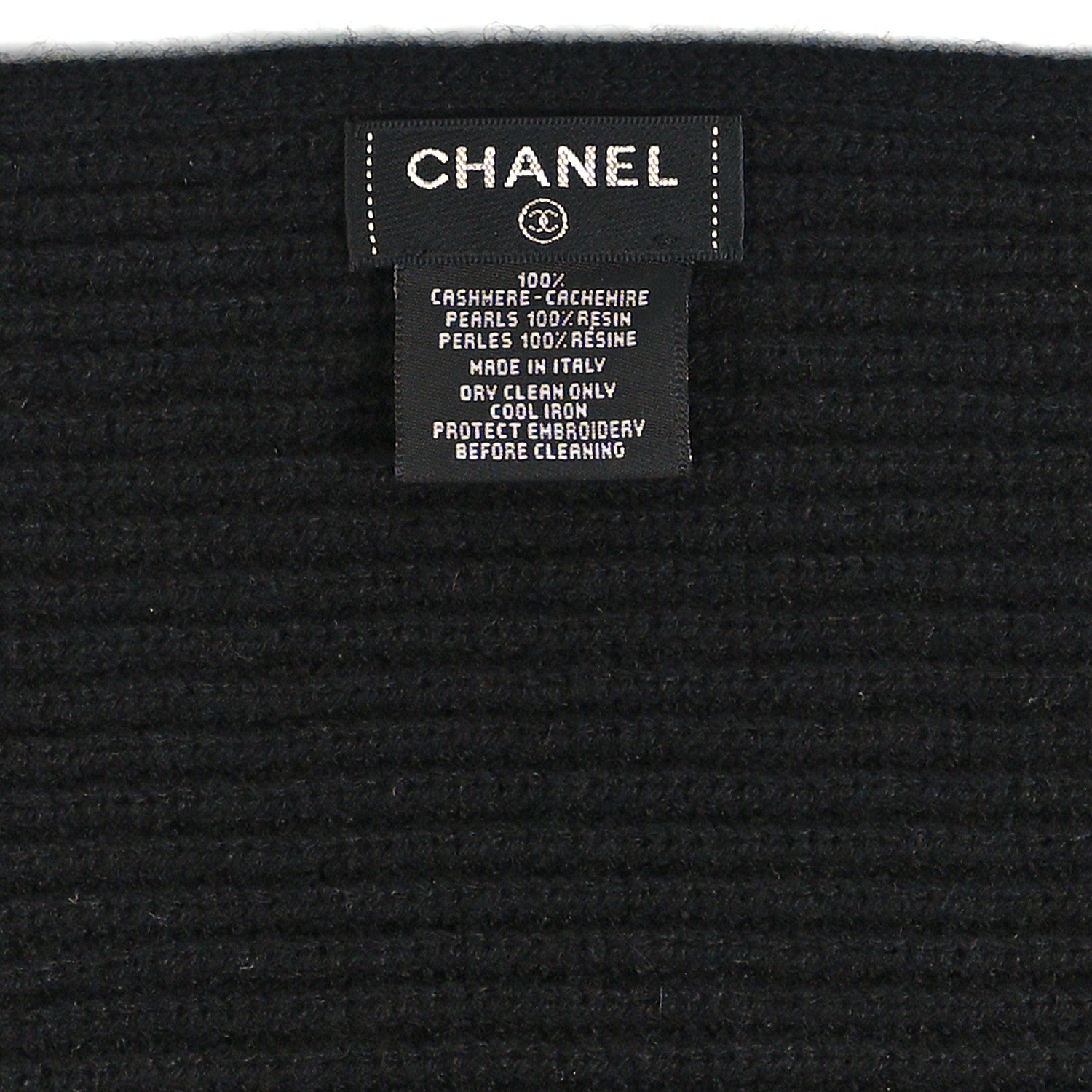 Chanel Cashmere CC Stole Black 3 of 3