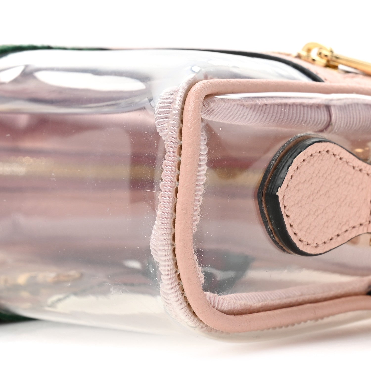 Gucci Vinyl Web Mini Ophidia Transparent Shoulder Bag Perfect Pink 7 of 8