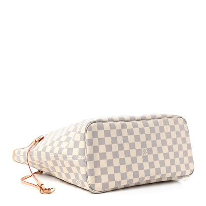 Louis Vuitton Damier Azur Neo Neverfull MM Rose Ballerine 4 of 9