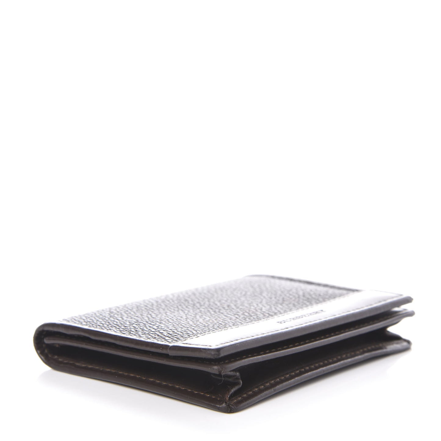 Smoked Check Bi-Fold Wallet Black Brown