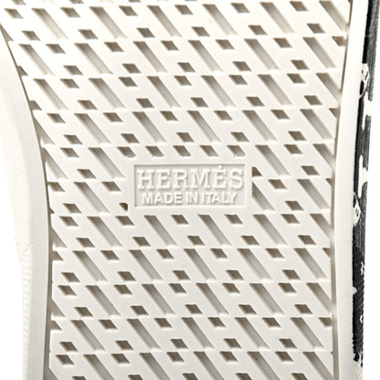 Hermes Swift Peinture Fraiche Womens Quicker Sneakers 38 White Black 7 of 8