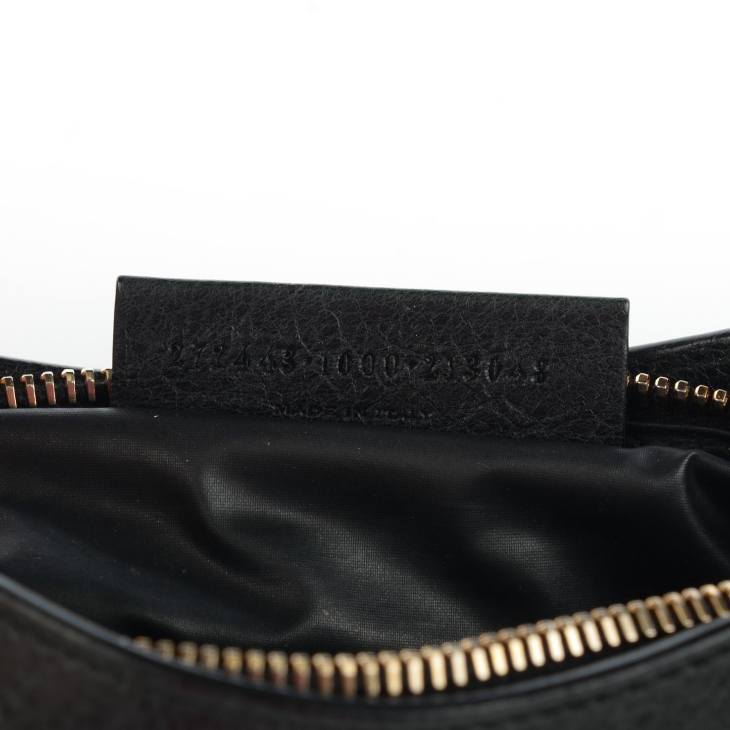 Agneau Giant 12 Rose Gold Hardware Cosmetic Pouch Black