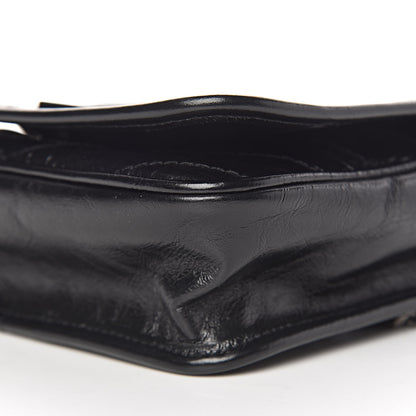 Saint Laurent Crinkled Calfskin Matelasse Monogram Niki Chain Wallet Black 8 of 9