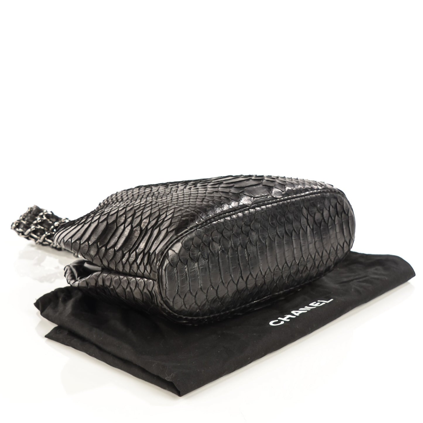 Python Mini Rock and Chain Hobo Black