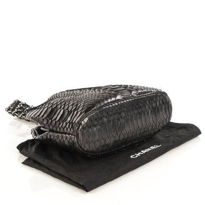 Chanel Python Mini Rock and Chain Hobo Black 4 of 7