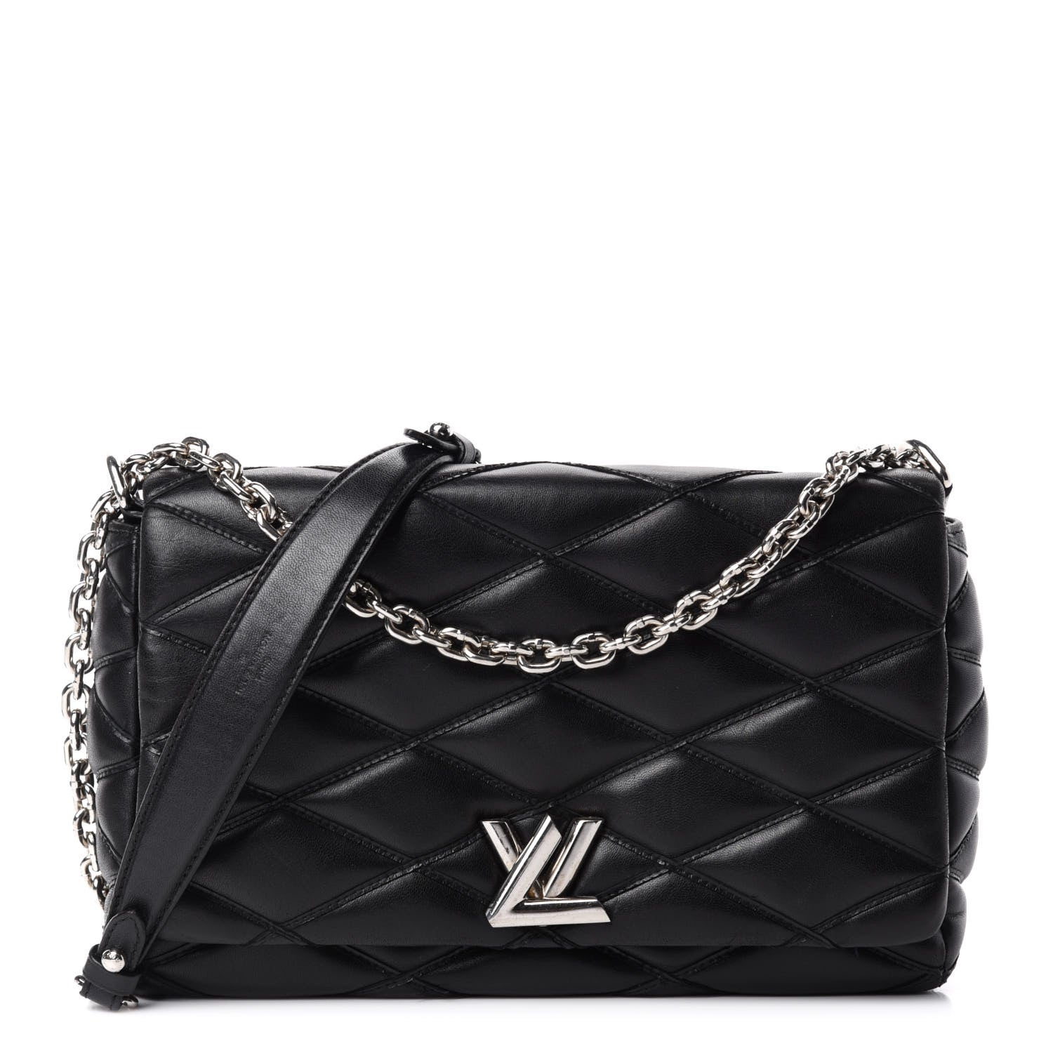 Louis Vuitton Lambskin Malletage GO-14 MM Black 1 of 12