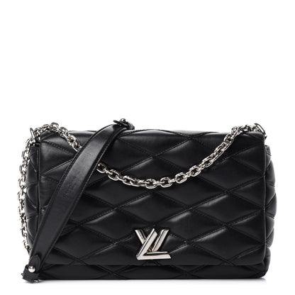 Louis Vuitton Lambskin Malletage GO-14 MM Black 1 of 12