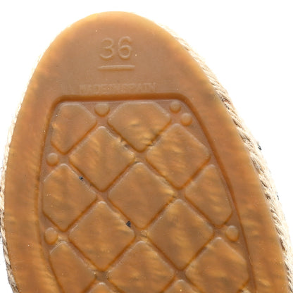 Chanel Lambskin CC Espadrilles 36 Navy Black 7 of 9