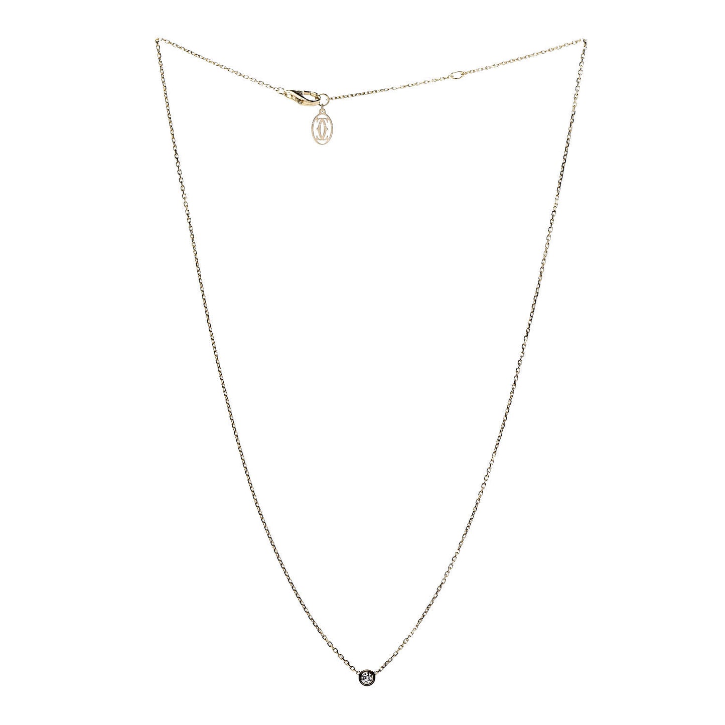18K Yellow Gold Diamond XS D'Amour Pendant Necklace