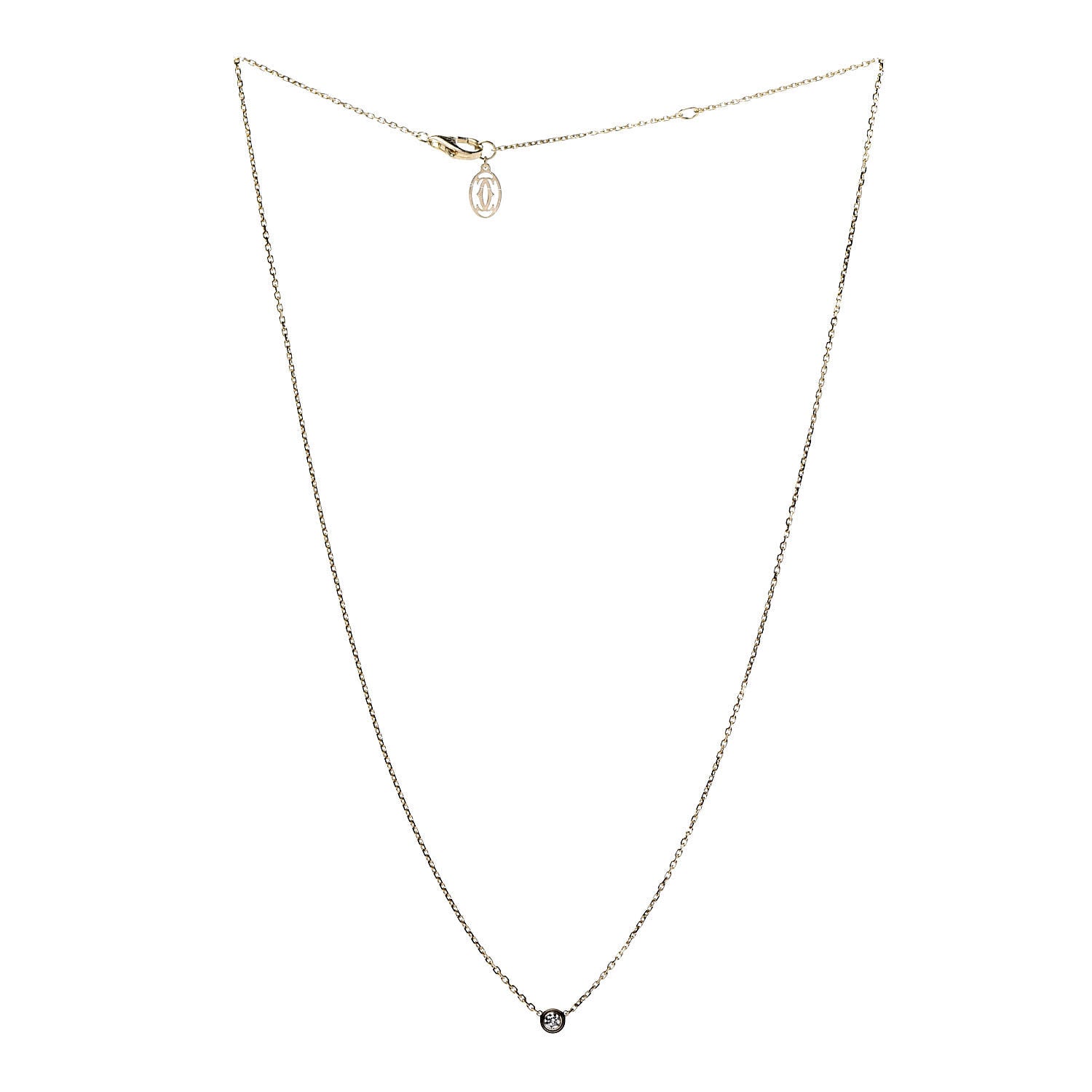 Cartier 18K Yellow Gold Diamond XS D'Amour Pendant Necklace 3 of 6
