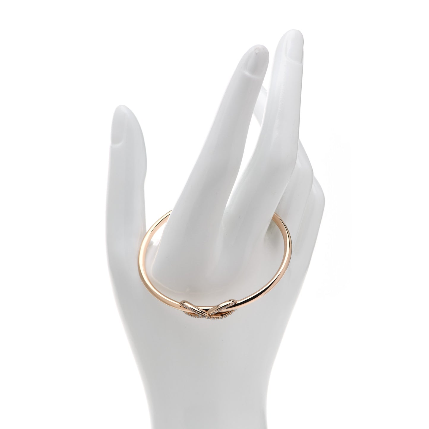 18K Rose Gold Diamond Infinity Cuff Bracelet