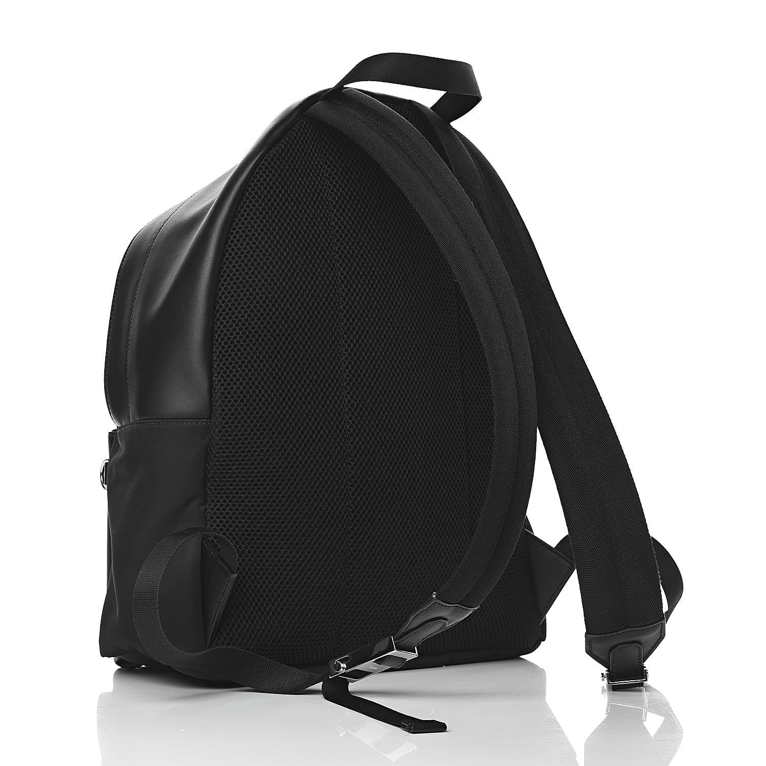 Fendi Nylon Calfskin Bad Bug Pouch Pocket Backpack Black Rosso 3 of 11