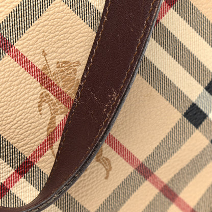 Burberry Haymarket Check Studded Tote Chocolate 19 of 19