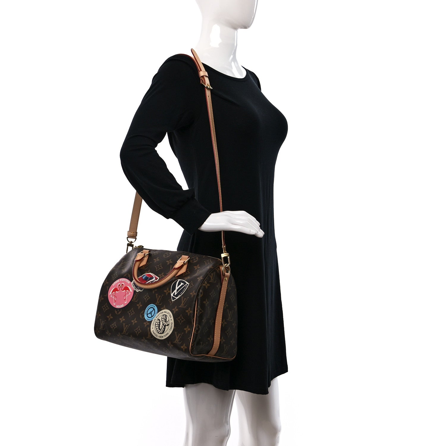 Louis Vuitton Monogram World Tour Speedy Bandouliere 30 2 of 9