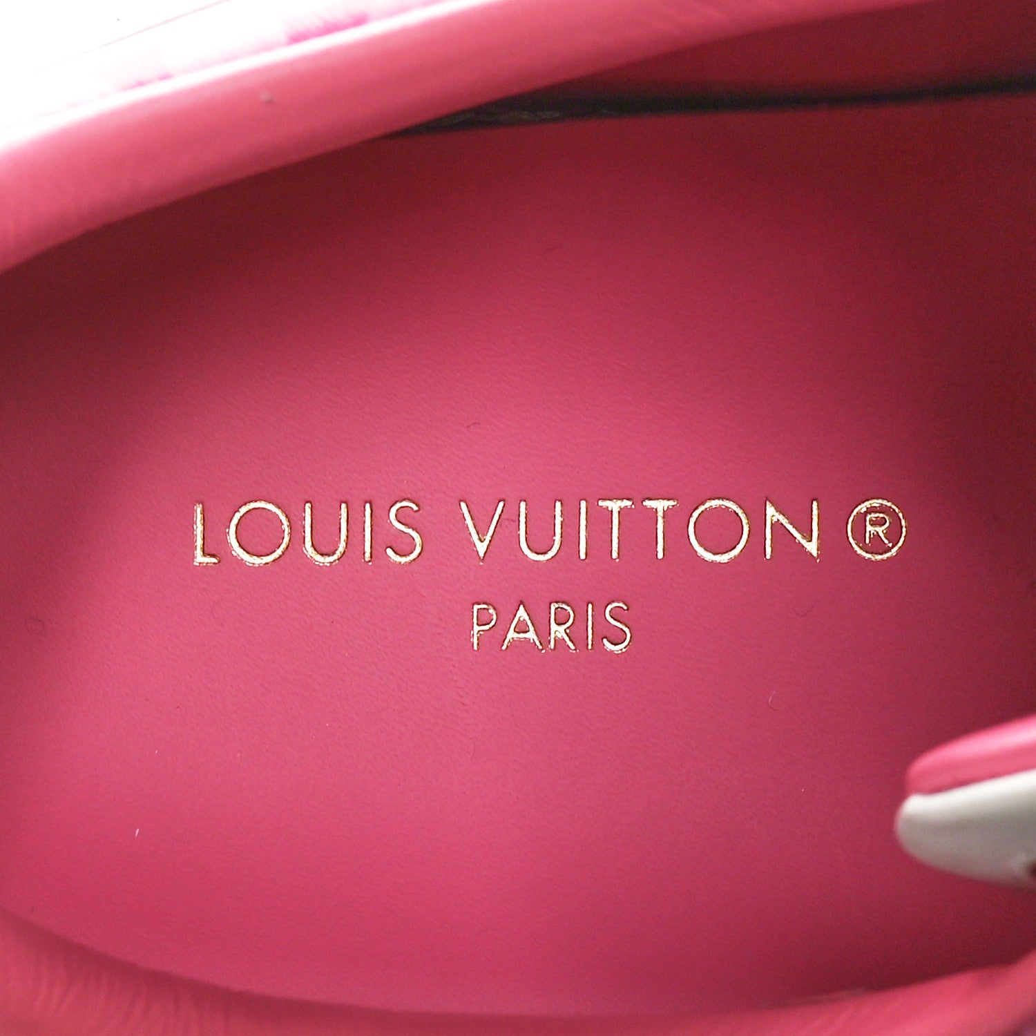 Louis Vuitton Lambskin Embossed Monogram Time Out Sneakers 38 White Pink 8 of 9